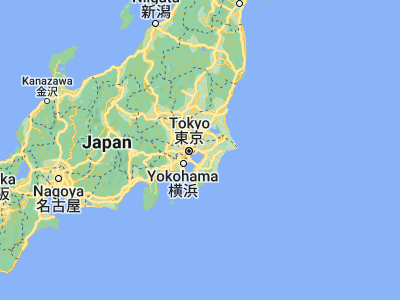 Map showing location of Funabashi (35.69306, 139.98333)