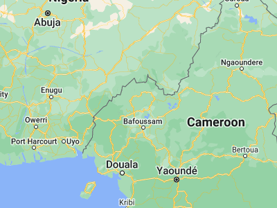 Map showing location of Fundong (6.25, 10.26667)