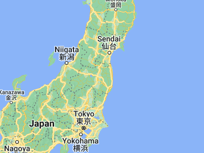 Map showing location of Funehiki (37.43333, 140.58333)