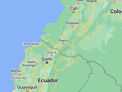 Map showing location of Funes (1.00266, -77.45067)