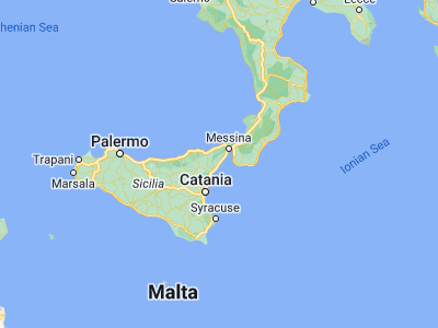 Map showing location of Furci Siculo (37.96036, 15.37939)