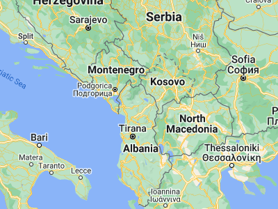 Map showing location of Fushë-Arrëz (42.06222, 20.01667)