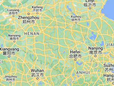 Map showing location of Fuyang (32.9, 115.81667)