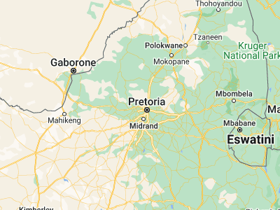 Map showing location of Ga-Rankuwa (-25.61692, 27.99471)
