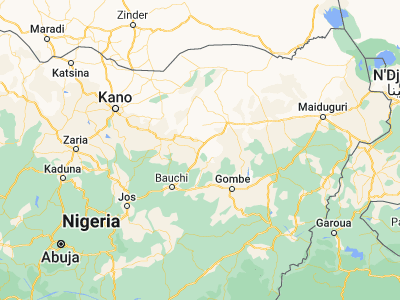 Map showing location of Gabarin (11.1093, 10.4441)