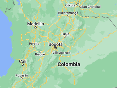 Map showing location of Gachancipá (4.99111, -73.87154)