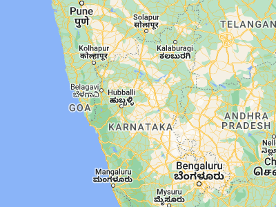 Map showing location of Gadag (15.42977, 75.62971)