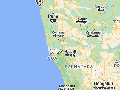 Map showing location of Gadhinglaj (16.23333, 74.35)