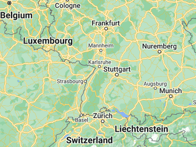 Map showing location of Gaggenau (48.8, 8.33333)