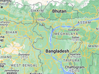 Map showing location of Gaibandha (25.3293, 89.5438)