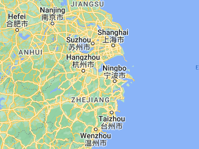 Map showing location of Gaibei (30.14032, 120.8878)