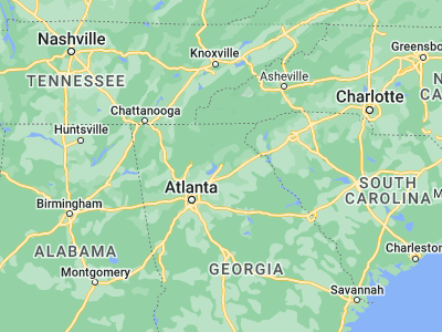 Map showing location of Gainesville (34.29788, -83.82407)