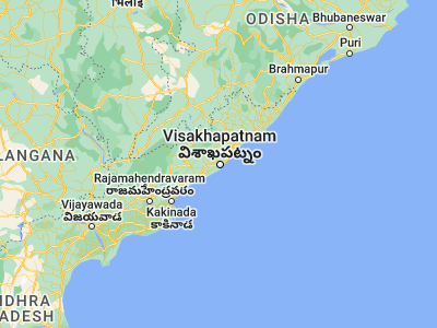 Map showing location of Gajuwaka (17.7, 83.21667)