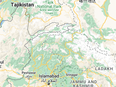 Map showing location of Gākuch (36.17683, 73.76383)