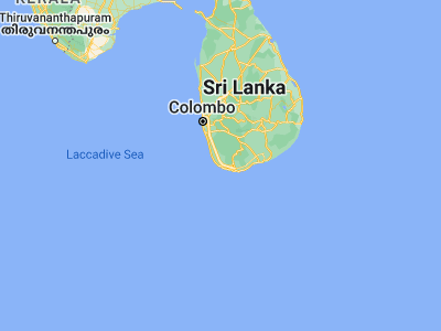 Map showing location of Galle (6.0367, 80.217)