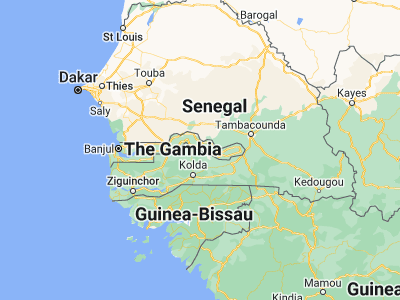 Map showing location of Galleh Manda (13.43333, -14.78333)