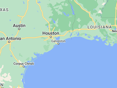 Map showing location of Galveston (29.30135, -94.7977)