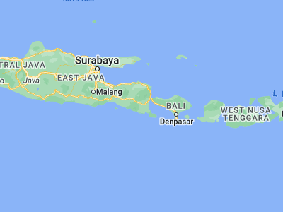 Map showing location of Gambiran Satu (-8.3939, 114.1464)