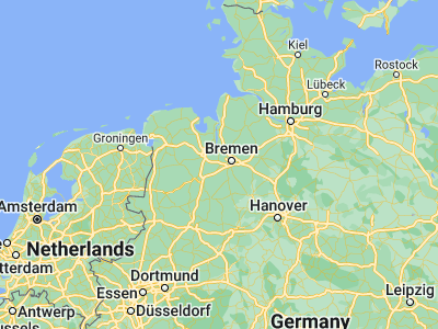 Map showing location of Ganderkesee (53.03333, 8.53333)