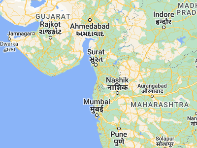 Map showing location of Gandevi (20.81667, 72.98333)