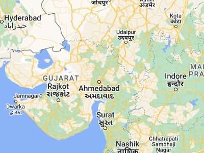 Map showing location of Gāndhīnagar (23.21667, 72.68333)