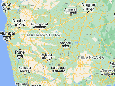Map showing location of Gangākher (18.95, 76.75)