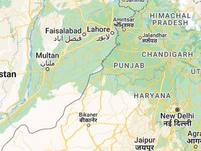 Map showing location of Gangānagar (29.92008, 73.87496)