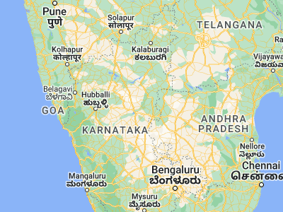 Map showing location of Gangāwati (15.43333, 76.53333)