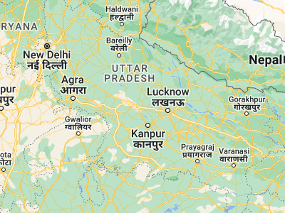 Map showing location of Ganj Murādābād (26.95732, 80.184)