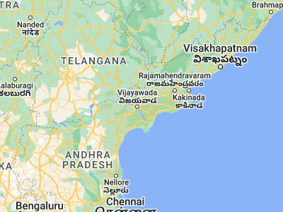 Map showing location of Gannavaram (16.53333, 80.8)