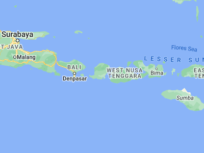 Map showing location of Ganti Dua (-8.7692, 116.3953)