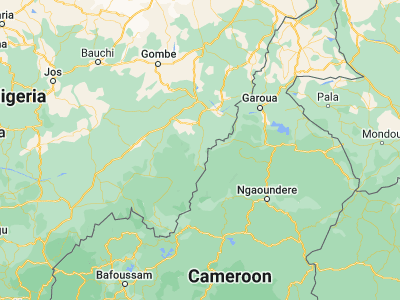 Map showing location of Ganye (8.43333, 12.06667)