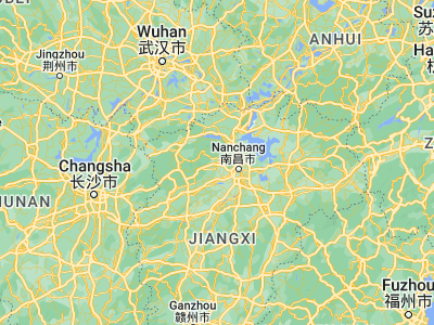 Map showing location of Ganzhou (28.81842, 115.43272)