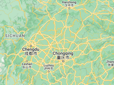 Map showing location of Gaoping (30.77576, 106.10294)