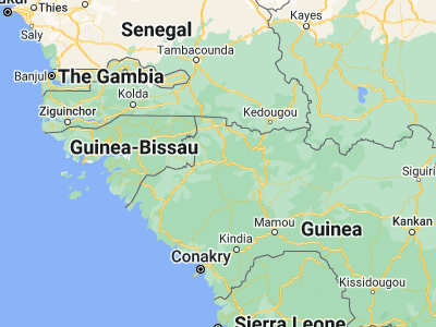 Map showing location of Gaoual (11.75, -13.2)