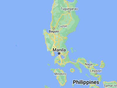 Map showing location of Gapan (15.3072, 120.9464)