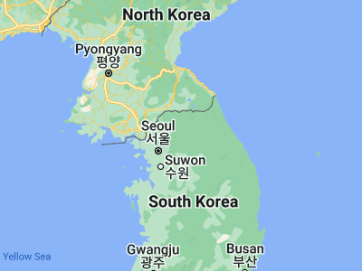 Map showing location of Gapyeong (37.83101, 127.51059)