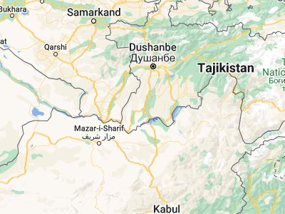 Map showing location of Garavuti (37.56724, 68.44692)
