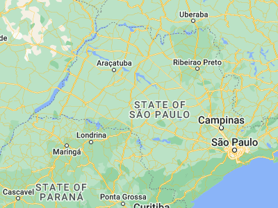 Map showing location of Garça (-22.21056, -49.65611)