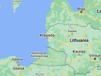 Map showing location of Gargždai (55.71278, 21.40333)