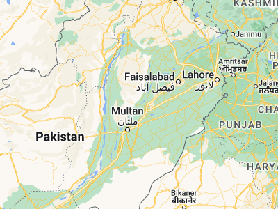 Map showing location of Garh Mahārāja (30.83388, 71.90529)
