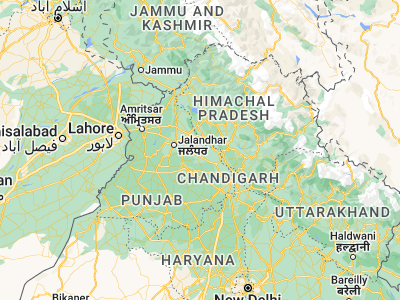 Map showing location of Garhshankar (31.21537, 76.14149)