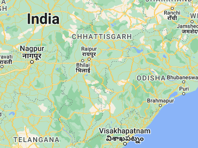 Map showing location of Gariāband (20.635, 82.06139)