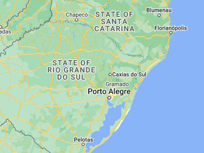 Map showing location of Garibaldi (-29.25611, -51.53361)