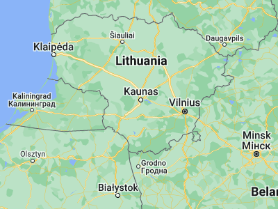 Map showing location of Garliava (54.81667, 23.86667)