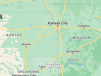 Map showing location of Garnett (38.28058, -95.24192)