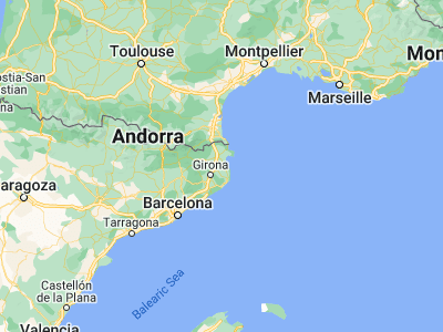 Map showing location of Garrigoles (42.1, 3.03333)