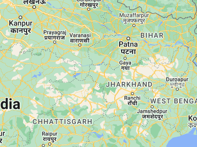 Map showing location of Garwa (24.16291, 83.81037)