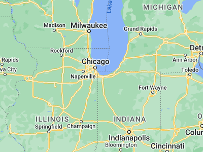 Map showing location of Gary (41.59337, -87.34643)