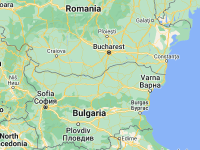 Map showing location of Găujani (43.73333, 25.7)